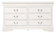 Glory Furniture Louis Phillipe Cappuccino 6 Drawers Dresser