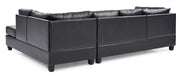 Glory Furniture Malone Black Faux Leather Sectional