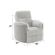 Acme Furniture Emee Gray Swivel Glider Recliner