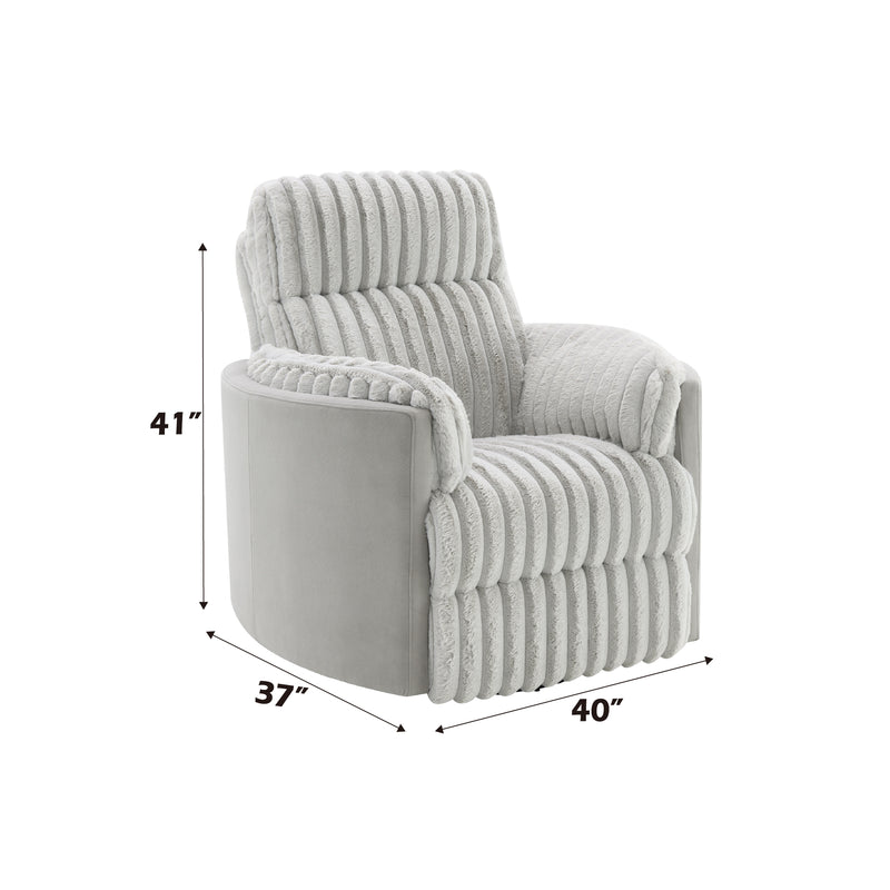 Acme Furniture Emee Gray Swivel Glider Recliner