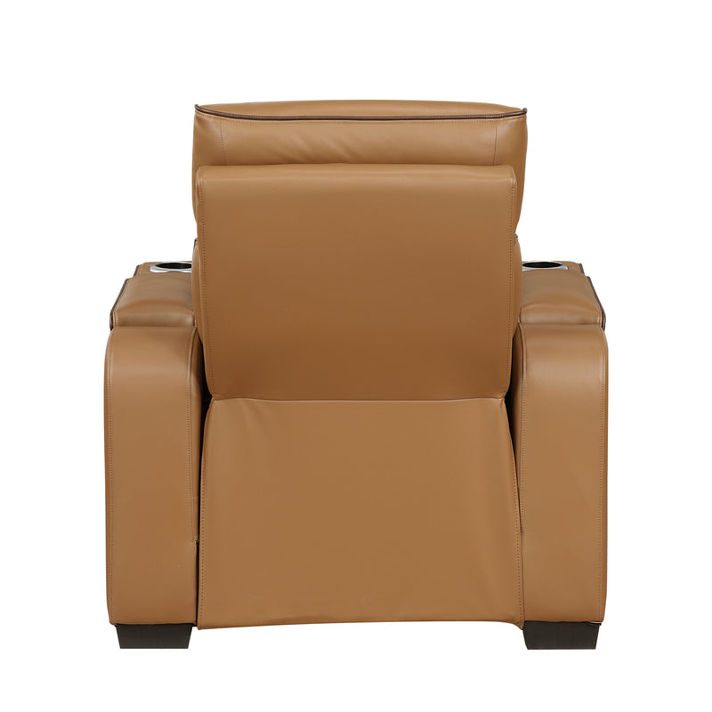 Home Elegance Fairway Brown Power Reclining Chair with Headrest