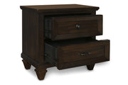 New Classic Furniture Sevilla Walnut Two Drawers Nightstand