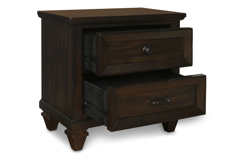 New Classic Furniture Sevilla Walnut Two Drawers Nightstand