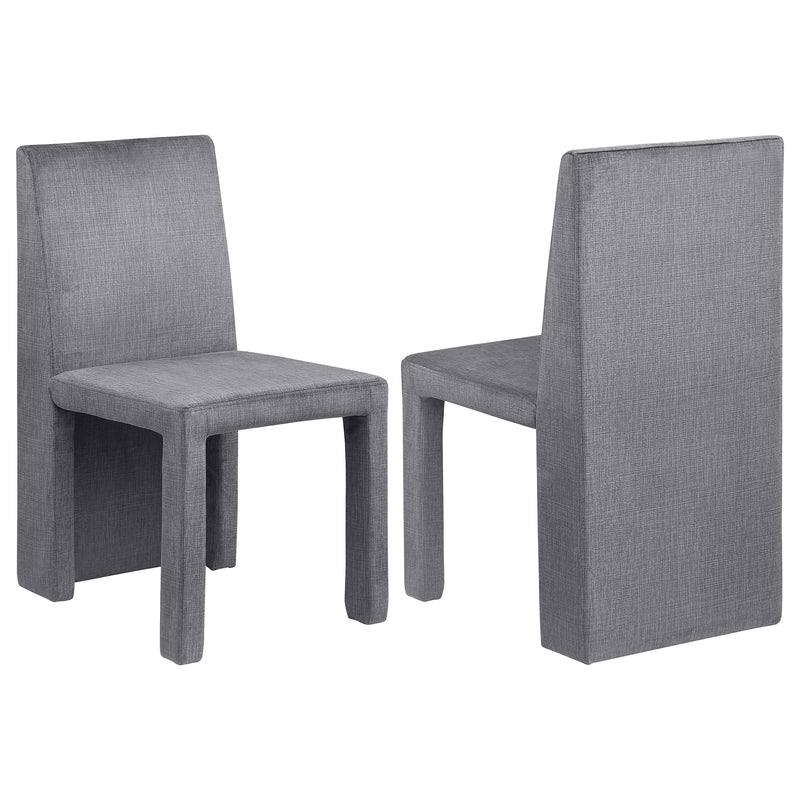 2 Coaster Furniture Tordera Grey Velvet Dining Side Chairs