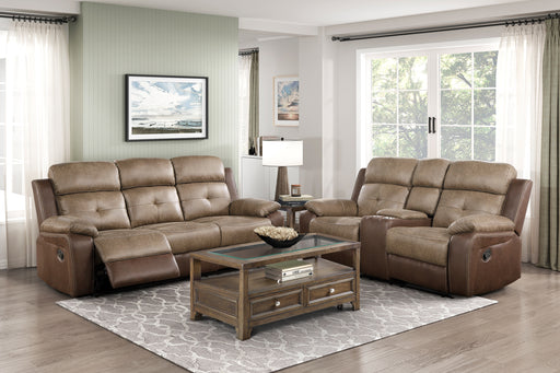 Home Elegance Glendale Brown 2pc Living Room Set