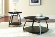 Steve Silver Coham Black Nickel 3pc Coffee Table Set