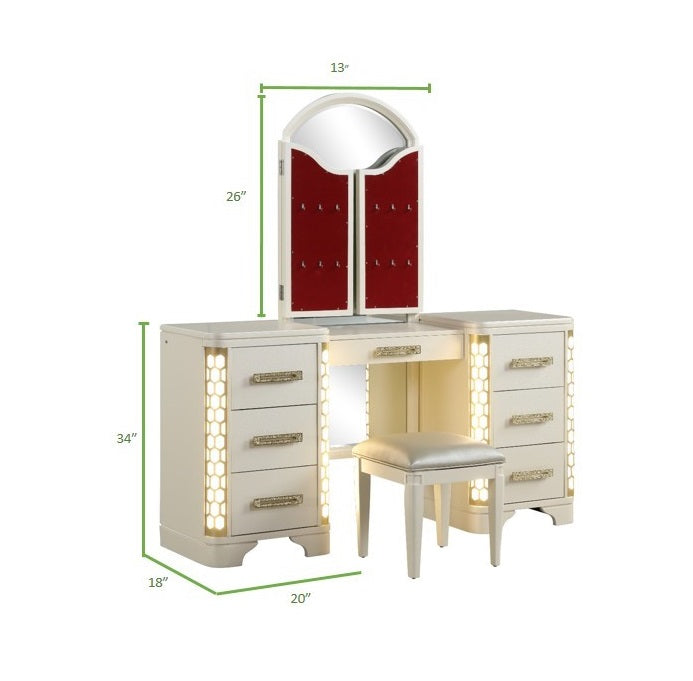 Galaxy Home Jasmine Beige Wood Vanity Set
