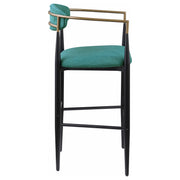 2 Coaster Furniture Tina Green Fabric Bar Chair