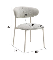 Acme Furniture Kalam Light Gray Beige 7pc Dining Room Set