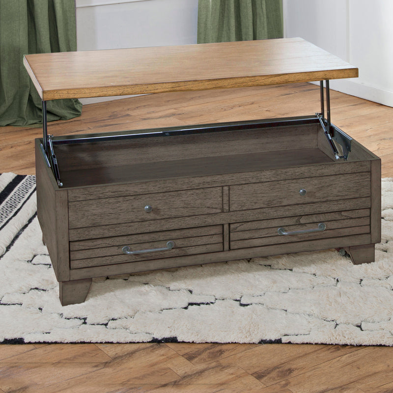 Steve Silver Bear Creek White Honey Smoke Lift Top Cocktail