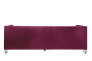 Acme Furniture Heibero Burgundy Sofa with Pillows