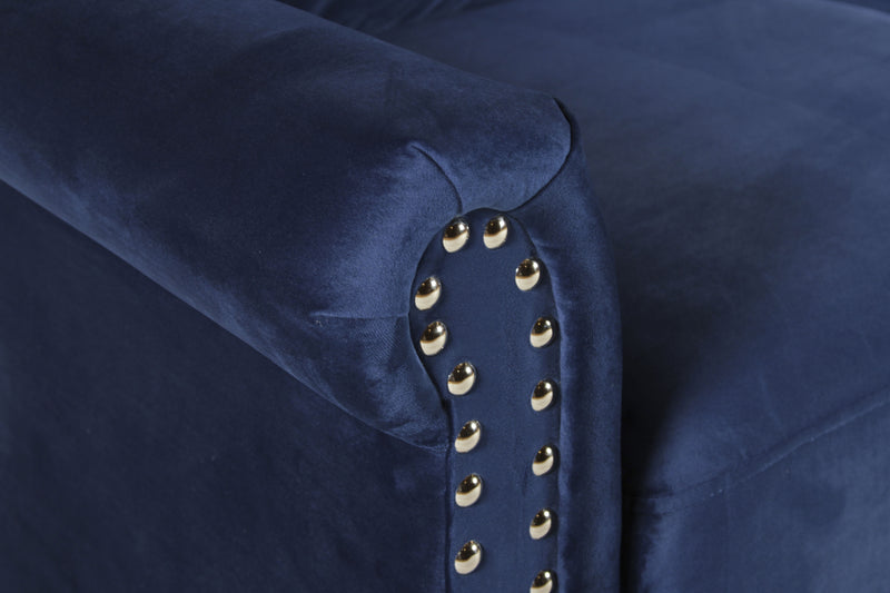 New Classic Furniture Alani Deep Blue Loveseat