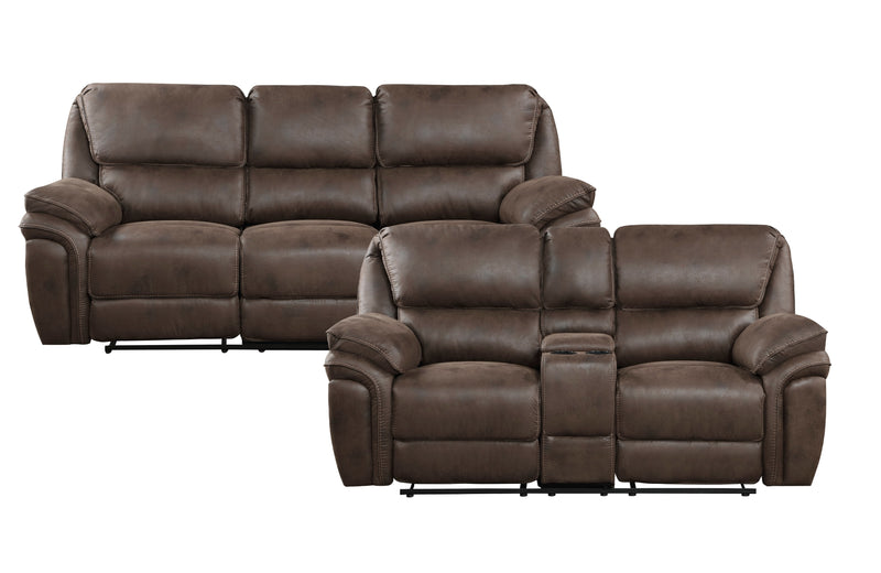 Home Elegance Proctor Brown 2pc Living Room Set