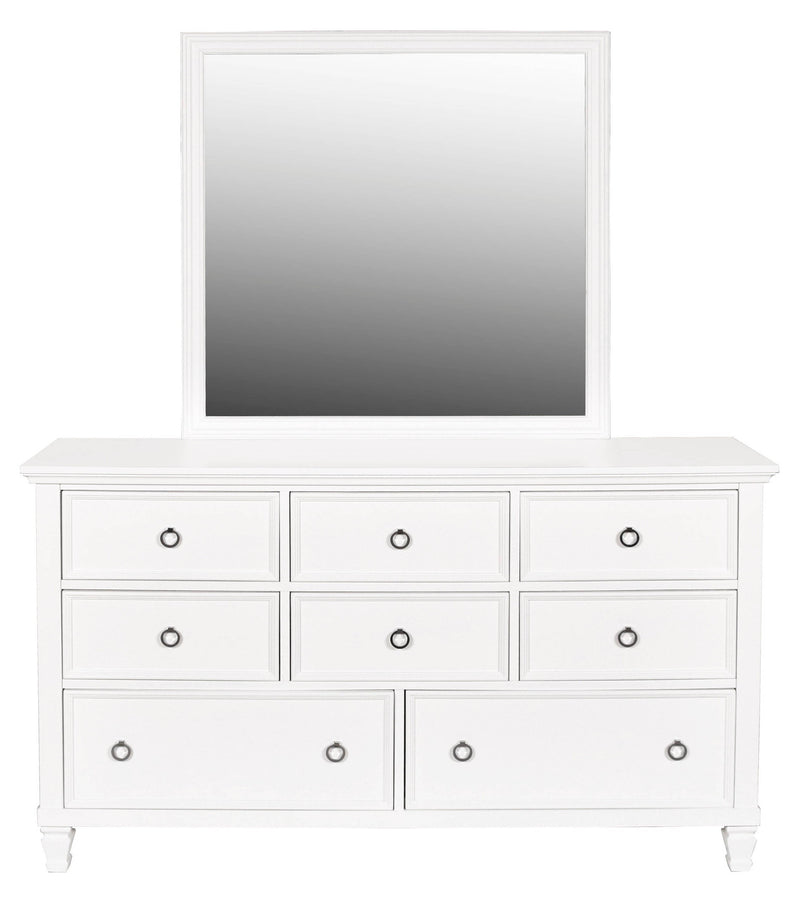 New Classic Furniture Tamarack White Glass Mirror