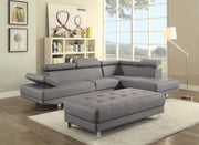 Glory Furniture Riveredge Black Faux Leather Sectional