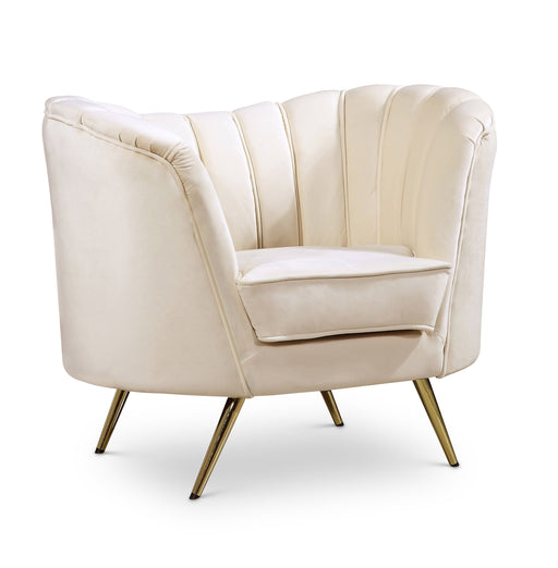 Meridian Furniture Margo Cream Velvet Chair