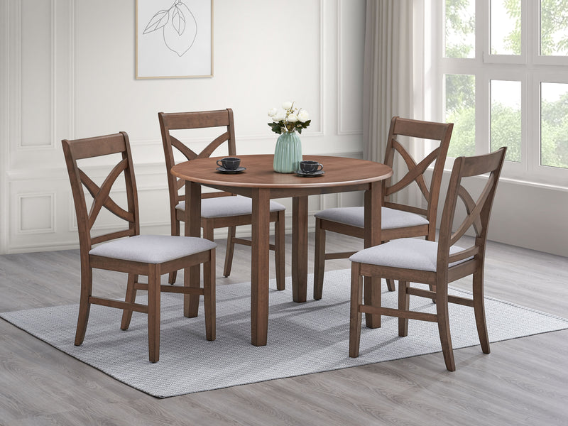 Acme Furniture Ferris Brown Round Dining Table