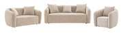 Acme Furniture Keith Beige Loveseat with 2 Pillows
