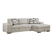 Home Elegance Raife Blue 2pc Sectional with Right Chaise