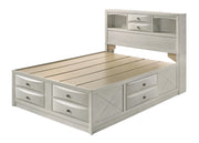 Crown Mark Emily White Queen Drawer Bed