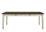 Acme Furniture Fedele Weathered Oak Cream 6pc Dining Room Set