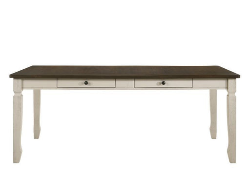 Acme Furniture Fedele Weathered Oak Cream 6pc Dining Room Set