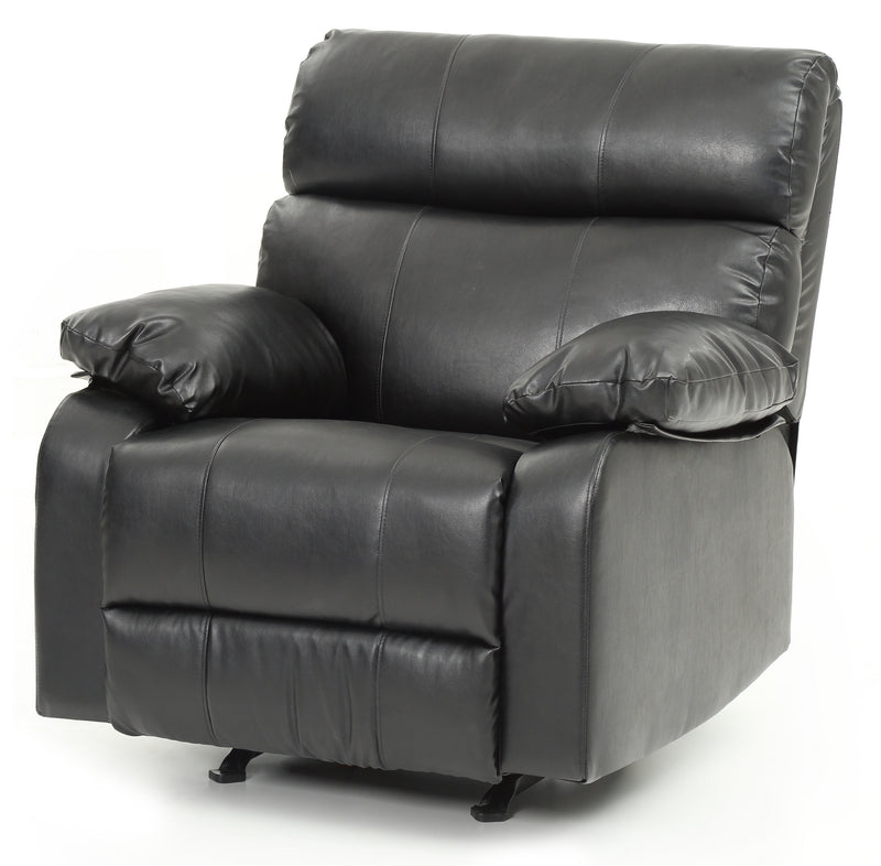 Glory Furniture Manny Black Faux Leather Rocker Recliner