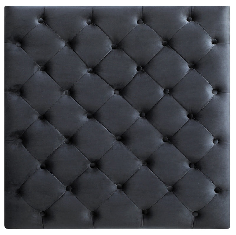 Glory Furniture Nola Dark Gray Velvet Ottoman