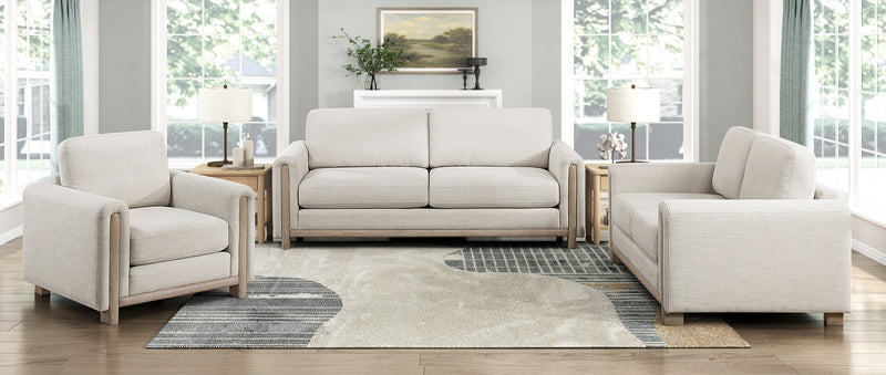 Home Elegance Echo Beige 3pc Living Room Set