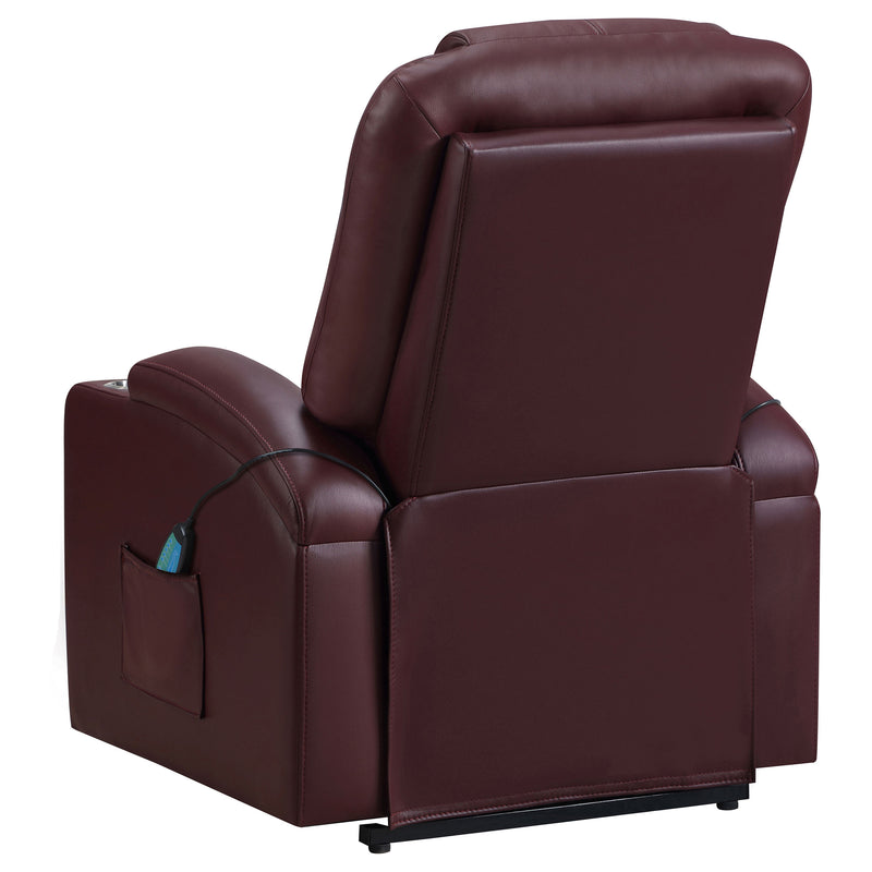 Coaster Furniture Armstrong Camel Brown Power Lift Massage Recliner