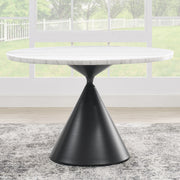 Steve Silver Conrad White Black 5pc Round Dining Set