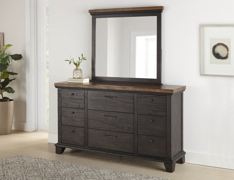 Steve Silver Bear Creek Rustic Chocolate Dresser and Mirror