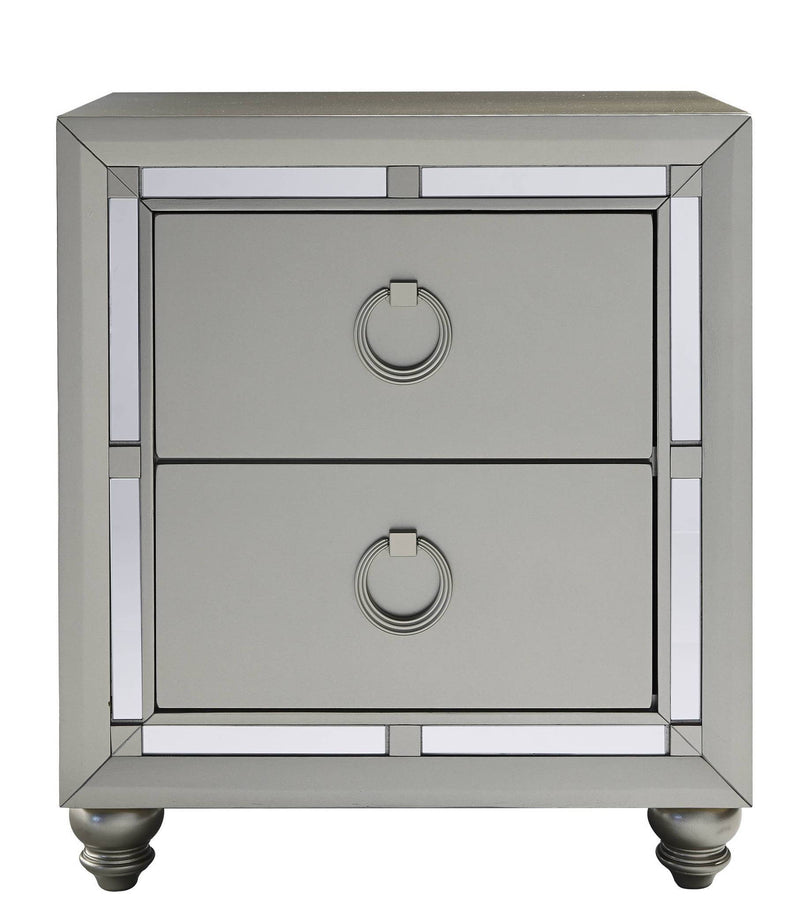 Global Furniture Riley Silver Night Stand