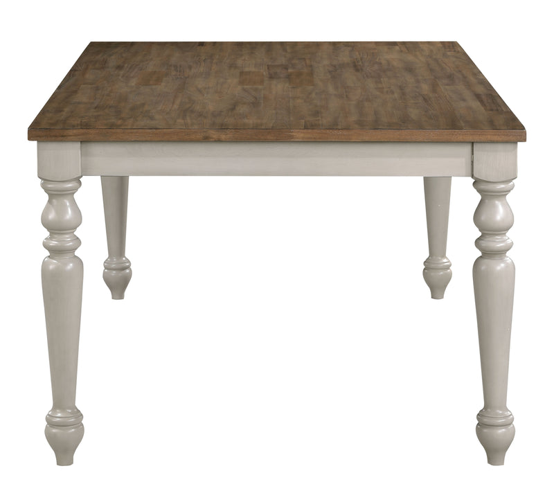 New Classic Furniture Jennifer White Brown Dining Table