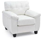 Glory Furniture Gallant White Faux Leather Chair