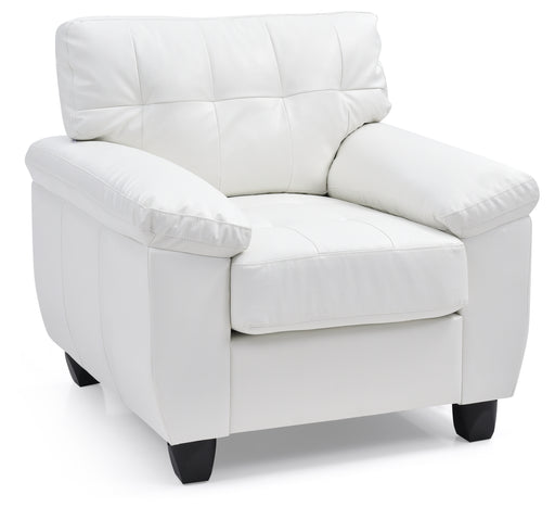 Glory Furniture Gallant White Faux Leather Chair