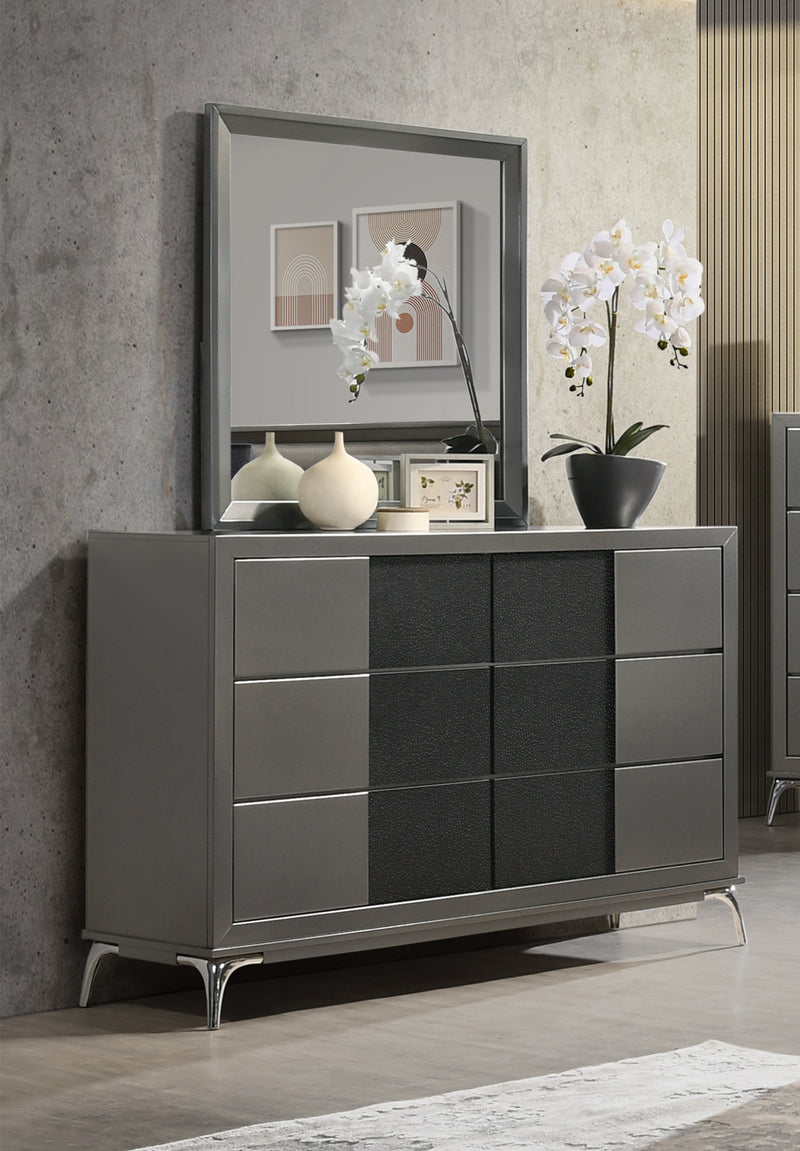 New Classic Furniture Nocturne Slate Gray Mirror
