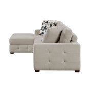 Home Elegance Raife Gray 2pc Sectional with Left Chaise