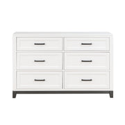 Home Elegance Garretson White Dresser And Mirror