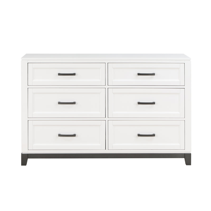 Home Elegance Garretson White Dresser And Mirror