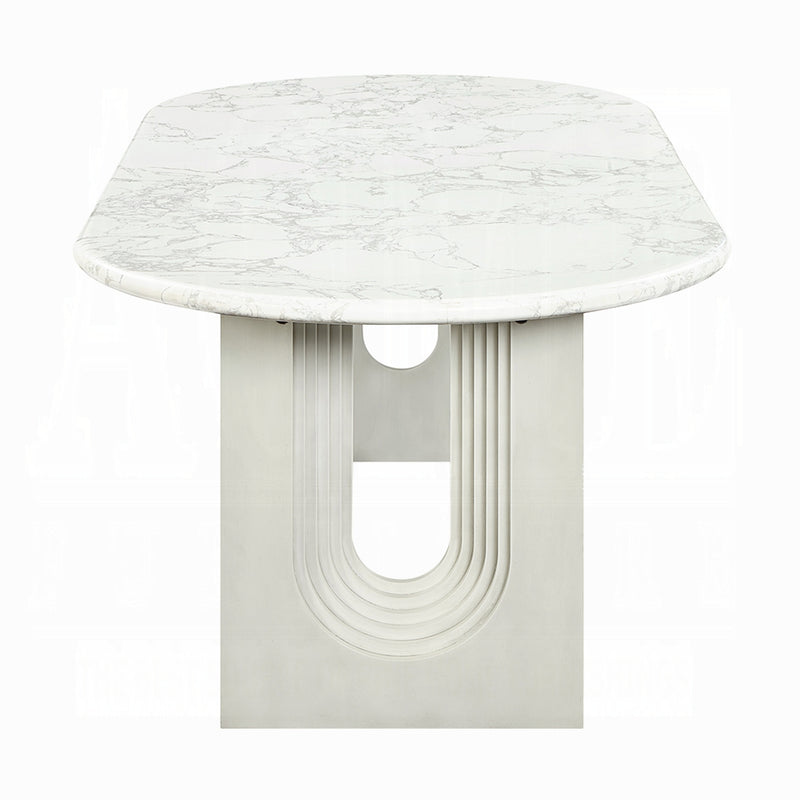 Acme Furniture Zayn White Natrual Dining Table