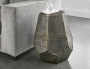 Steve Silver Donato Oil Rubbed Brass Hexagon End Table