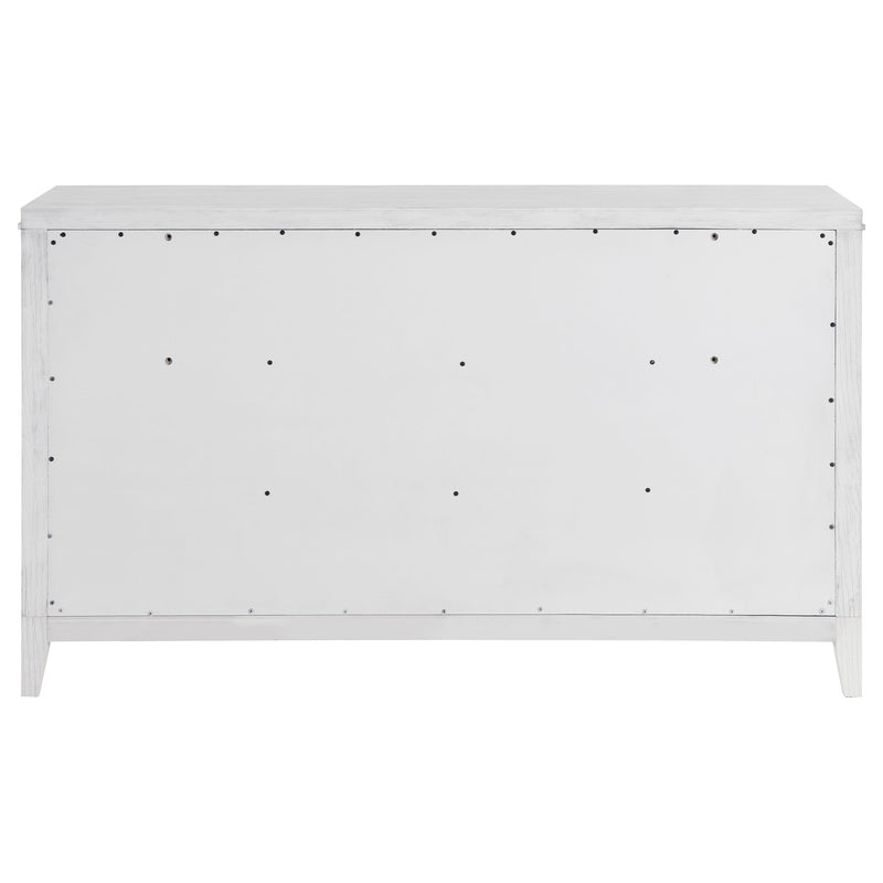 Coaster Furniture Marielle Distressed White 6 Drawer Dresser