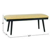 Steve Silver Vida Black Sand Vegan Leather Dining Bench