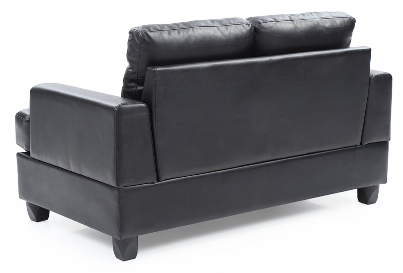 Glory Furniture Sandridge Black PU Loveseat