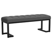 Coaster Furniture Mesa Charcoal Grey Tufted Accent Bench