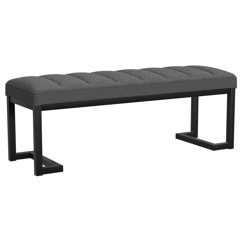 Coaster Furniture Mesa Charcoal Grey Tufted Accent Bench
