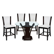 Home Elegance Daisy White Espresso 5pc Counter Height Set
