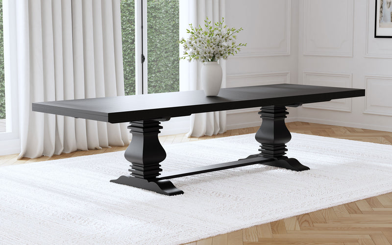 Coaster Furniture Florence Distressed Black Extension Dining Table