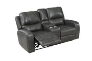 New Classic Furniture Linton Dark Gray Power Console Loveseat